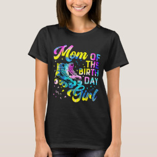 Camiseta Disfraz de mamá de la niña de cumpleaños patines d