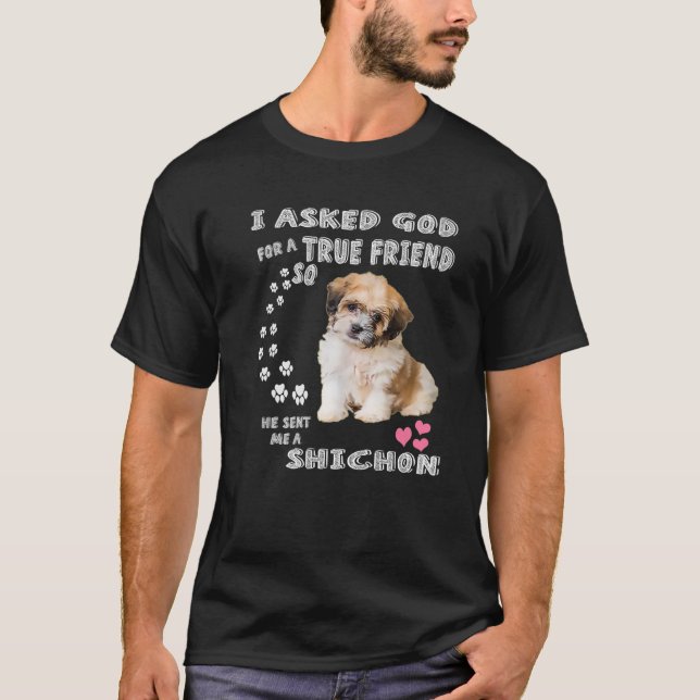 Camiseta Disfraz de mamá de perro de Zuchon, cobre de mezcl (Anverso)