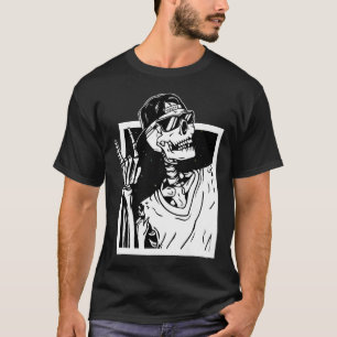 Camiseta Disfraz de mano de esqueleto de roca para Hallowee