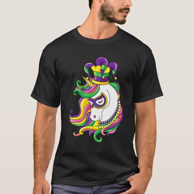 Camiseta Disfraz de máscara de arcoiris de Unicornio de Mar (Anverso)