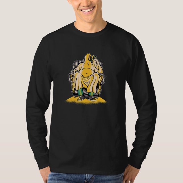 Camiseta Disfraz de Meme de Halloween de Fantasma Borracho  (Anverso)