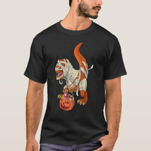 Camiseta Disfraz de momia de dinosaurio Trex de Halloween p