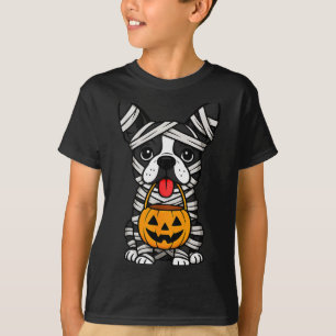 Camiseta Disfraz de Momia de Perro Boston Terrier de Hallow