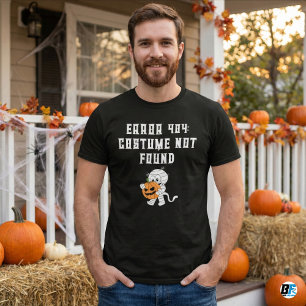 Camiseta Disfraz de Momia Divertida Error 404 No Encontrado