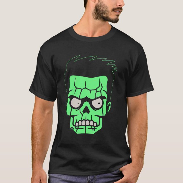 Camiseta disfraz de monstruo de Frankenstein para Halloween (Anverso)