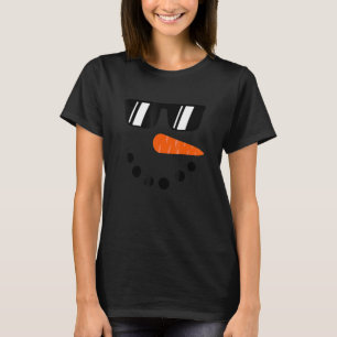 Camiseta Disfraz de muñeco de nieve Cara de muñeco de nieve