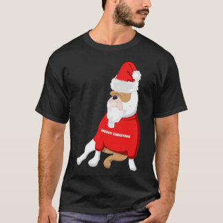 Camiseta Disfraz de Navidad de Papá Noel Bulldog
