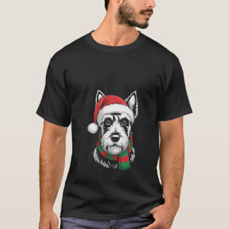 Camiseta Disfraz de Navidad para perra Terrier Escocesa con