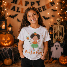 Camiseta Disfraz de niña de Halloween de hada de calabaza l