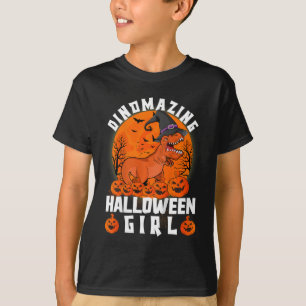 Camiseta Disfraz de niña de Halloween Dinomazing de dinosau