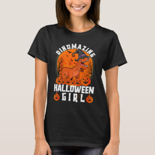Camiseta Disfraz de niña de Halloween Dinomazing de dinosau