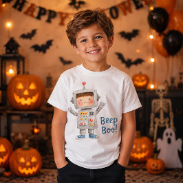 Camiseta Disfraz de niño robot lindo Beep Boo de Halloween