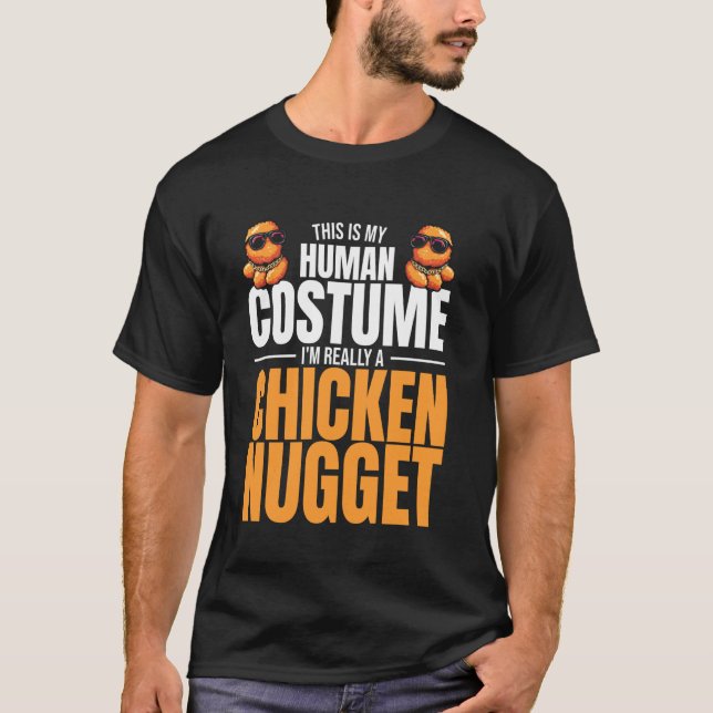 Camiseta Disfraz de nugget de pollo  Funny nugget de pollo (Anverso)