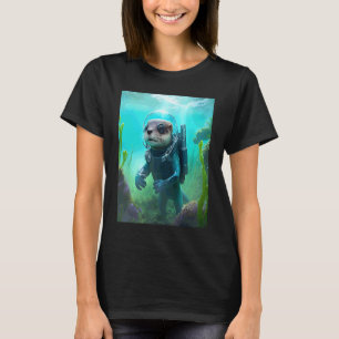 Camiseta Disfraz de nutria de mar genial buceo de nutria de