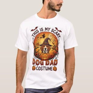 Camiseta Disfraz de Papá Perro Sombrero de Bruja de Beagle