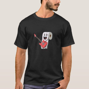 Camiseta Disfraz de papel higiénico de guitarrista divertid