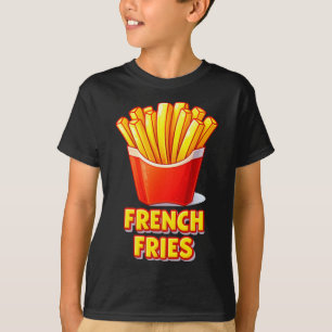 Camiseta Disfraz de patatas fritas amarillas rojas francesa