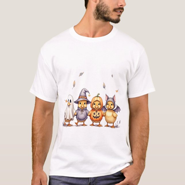 Camiseta Disfraz de patitos lindos de Halloween (Anverso)