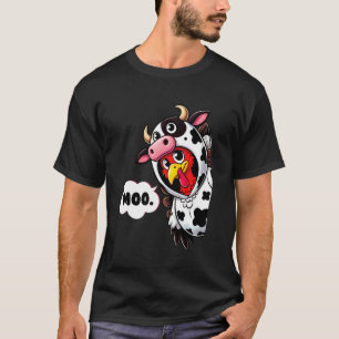 Camiseta Disfraz de pavo vaca moo divertido hombres mujeres