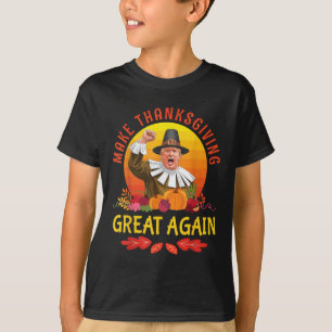 Camiseta Disfraz de peregrino de Donald Trump hace brote de
