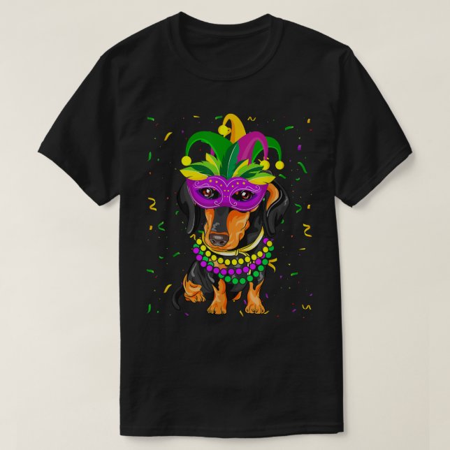 Camiseta Disfraz de perro Dachshund para Carnaval para homb (Diseño del anverso)