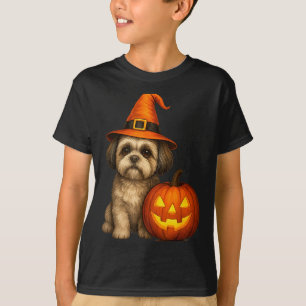 Camiseta Disfraz de perro de calabaza de Halloween para Shi