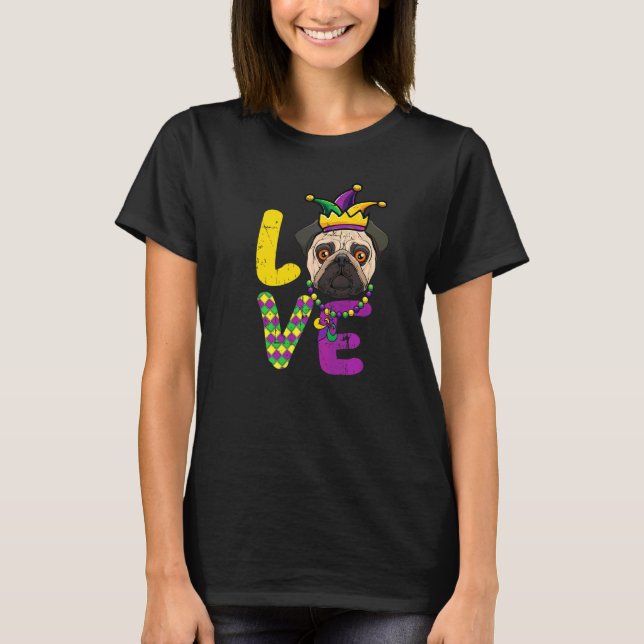 Camiseta Disfraz de perro de Carnaval para Pug Amor Dueño d (Anverso)