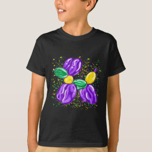 Camiseta Disfraz de perro de globo de Mardi Gras cuentas pa