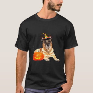 Camiseta Disfraz de perro de Halloween, Gorra de Brujas de 