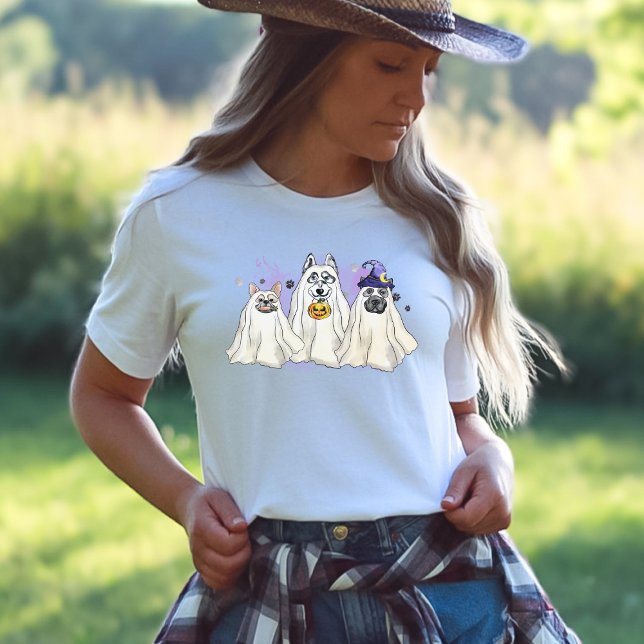 Camiseta Disfraz de perro fantasma de Halloween (Subido por el creador)