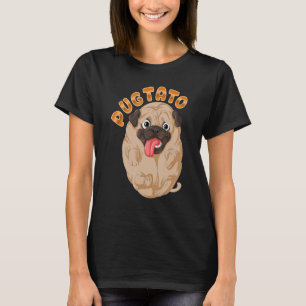 Camiseta Disfraz de perro patata pug Pugtato para hombres y
