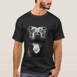Camiseta Disfraz de perro Pitbull cara negra I