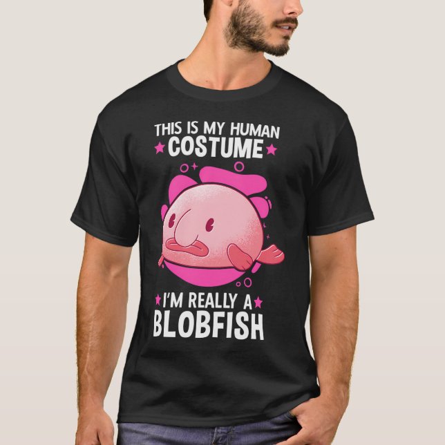 Camiseta disfraz de pez blob meme pez blob feo (Anverso)