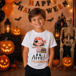 Camiseta Disfraz de Pirata Adorable Niño Arrr Halloween