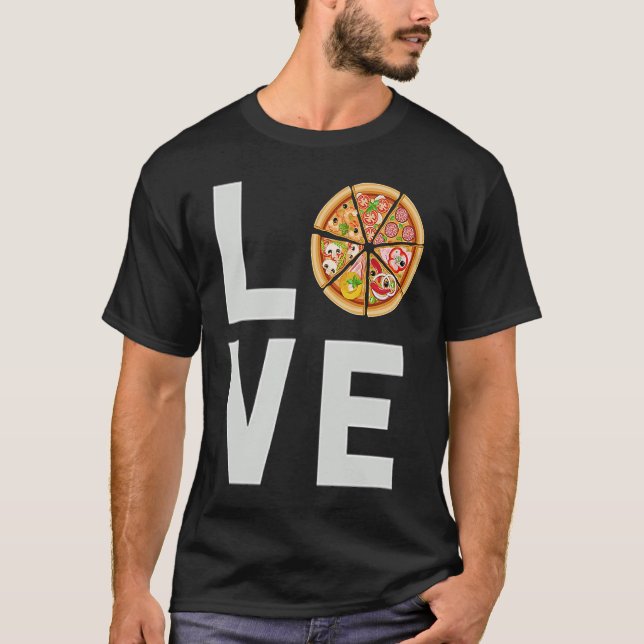 Camiseta disfraz de pizza para hombres mujeres chicas niños (Anverso)