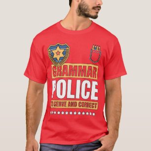 Camiseta Disfraz de policía de gramática Halloween idioma i