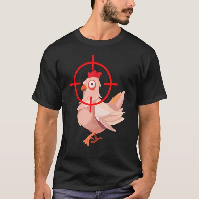 Camiseta Disfraz de pollo con ámbito (Anverso)