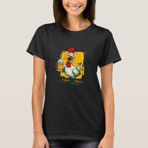 Camiseta Disfraz de Pollo Rey de la Cerveza para Bebedores