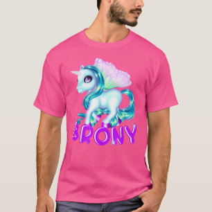 Camiseta Disfraz de Poni Brony Azul y Púrpura