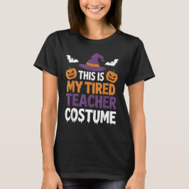 Camiseta Disfraz de profesor cansado divertido para Hallowe