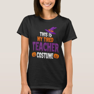 Camiseta Disfraz de Profesor Cansado para Halloween Maestro