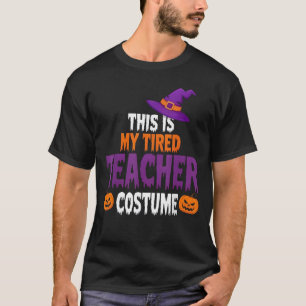 Camiseta Disfraz de Profesor Cansado para Halloween Maestro
