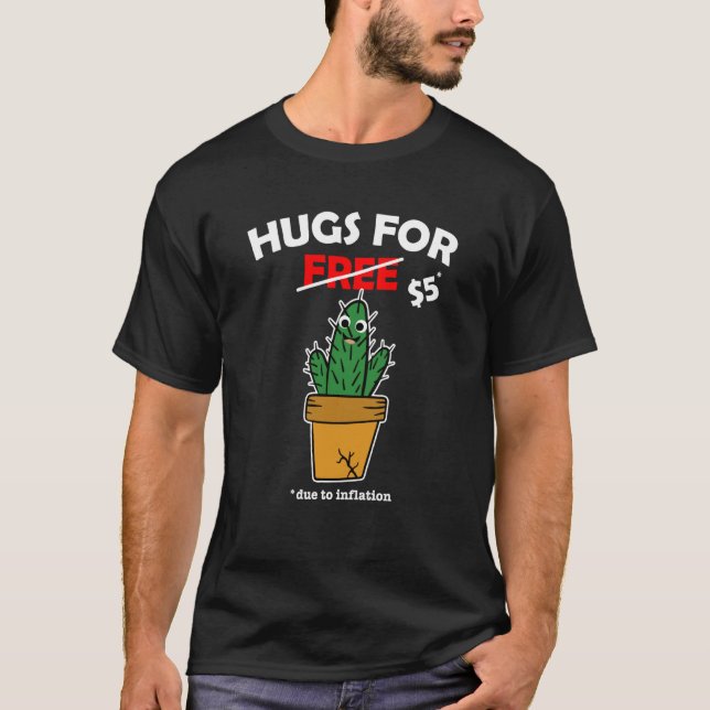Camiseta Disfraz de San Valentín de cactus lindo Abrazos gr (Anverso)