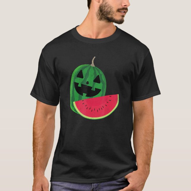 Camiseta Disfraz de sandía Melon Lazy Halloween (Anverso)