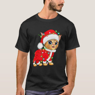 Camiseta Disfraz de Santa con Luces de Navidad de Lince Bob
