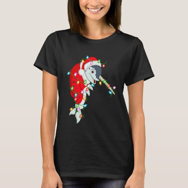Camiseta Disfraz de Santa con Luces de Navidad de Narval An (Anverso)