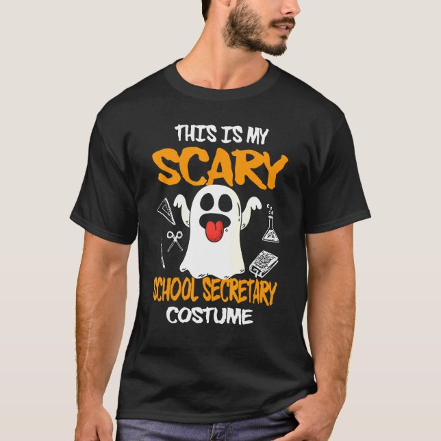 Camiseta Disfraz de Secretario Escolar de Halloween Scary (Anverso)