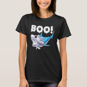 Camiseta Disfraz de tiburón Halloween Boo fantasma espeluzn