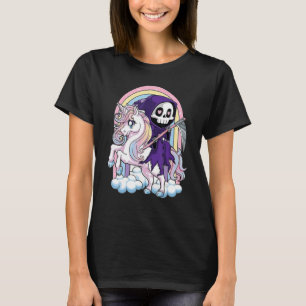Camiseta Disfraz de unicornio de Halloween con la Muerte Ne