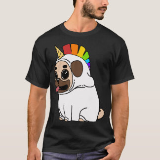 Camiseta Disfraz de unicornio pug